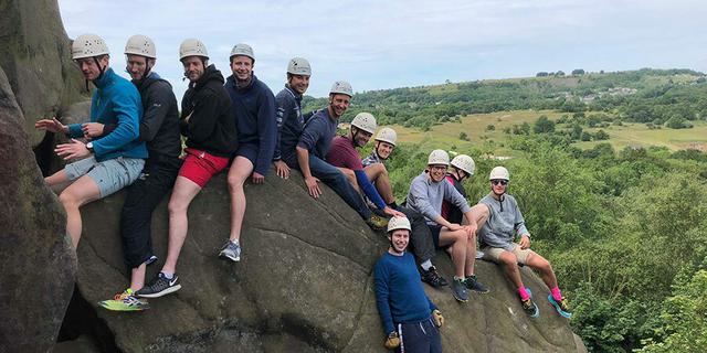 Aclimbatize adult rock scrambling black rocks 120123062