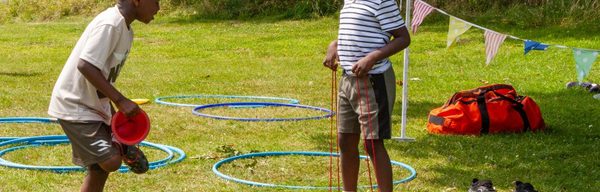 Circus skills workshop at Foremark Derbyshire