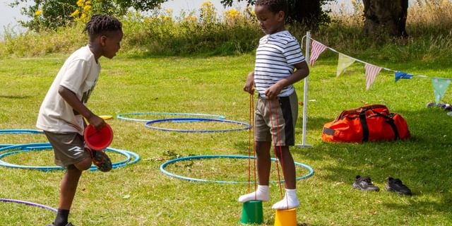Circus skills workshop at Foremark Derbyshire