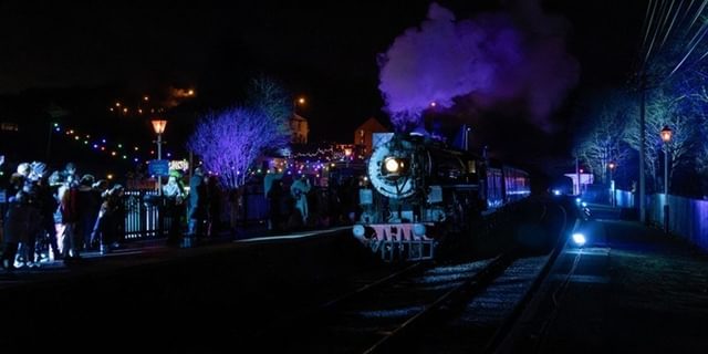 Polar express CVR 25 train at night